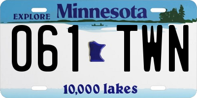 MN license plate 061TWN