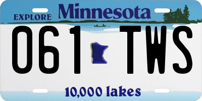 MN license plate 061TWS