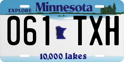 MN license plate 061TXH