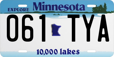 MN license plate 061TYA