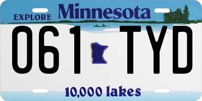 MN license plate 061TYD
