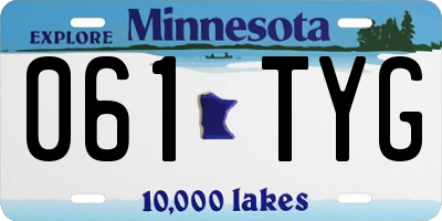 MN license plate 061TYG