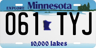 MN license plate 061TYJ