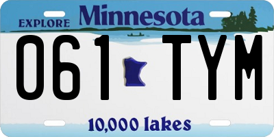 MN license plate 061TYM
