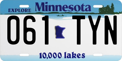 MN license plate 061TYN