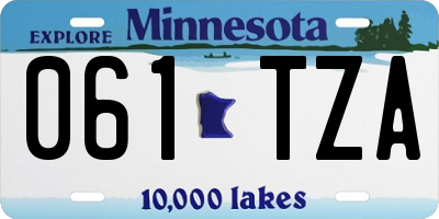 MN license plate 061TZA