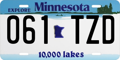 MN license plate 061TZD