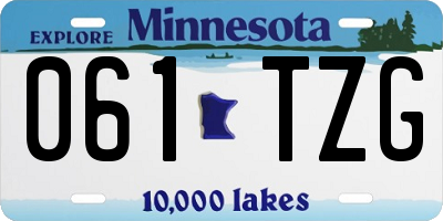 MN license plate 061TZG