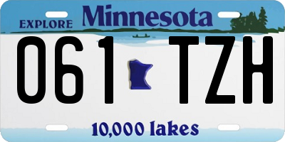 MN license plate 061TZH