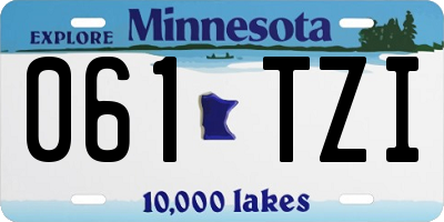 MN license plate 061TZI