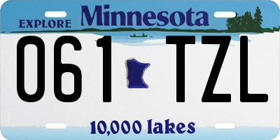 MN license plate 061TZL
