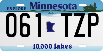 MN license plate 061TZP