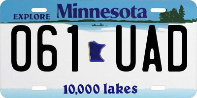 MN license plate 061UAD