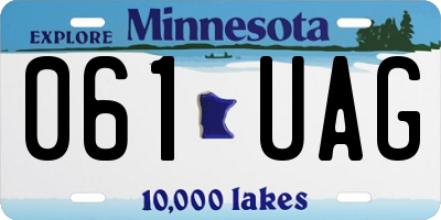 MN license plate 061UAG