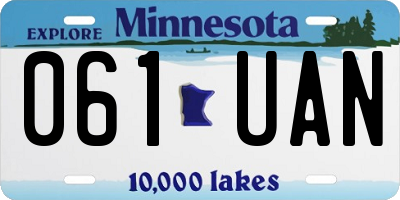 MN license plate 061UAN