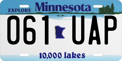 MN license plate 061UAP