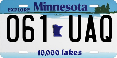 MN license plate 061UAQ