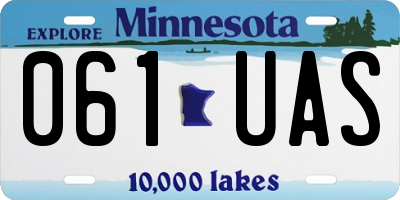 MN license plate 061UAS
