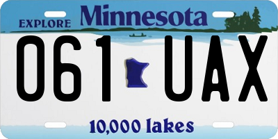 MN license plate 061UAX
