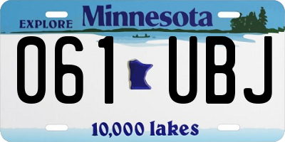 MN license plate 061UBJ