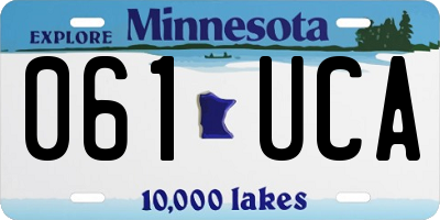 MN license plate 061UCA