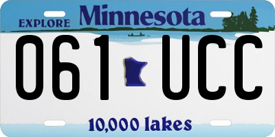 MN license plate 061UCC