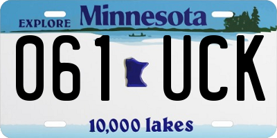 MN license plate 061UCK