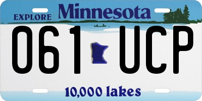 MN license plate 061UCP