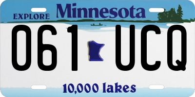 MN license plate 061UCQ