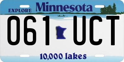 MN license plate 061UCT