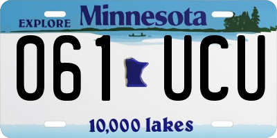 MN license plate 061UCU