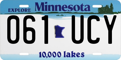 MN license plate 061UCY