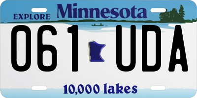 MN license plate 061UDA