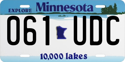 MN license plate 061UDC
