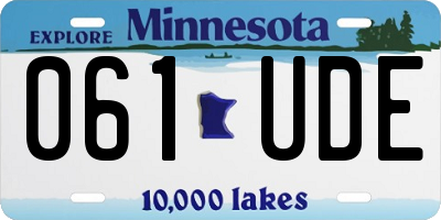 MN license plate 061UDE
