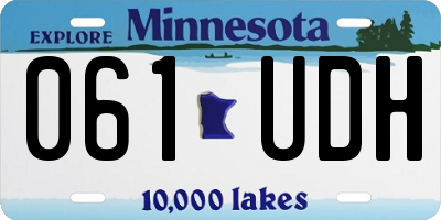 MN license plate 061UDH