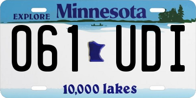 MN license plate 061UDI