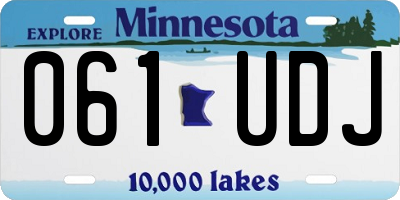 MN license plate 061UDJ