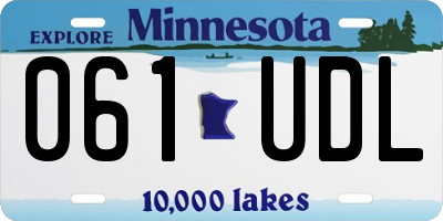 MN license plate 061UDL