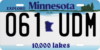 MN license plate 061UDM