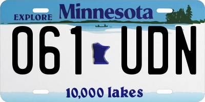 MN license plate 061UDN