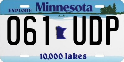 MN license plate 061UDP