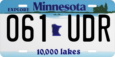MN license plate 061UDR