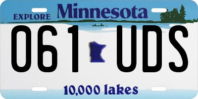 MN license plate 061UDS