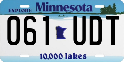 MN license plate 061UDT