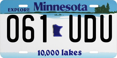 MN license plate 061UDU