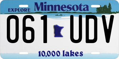 MN license plate 061UDV