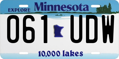 MN license plate 061UDW