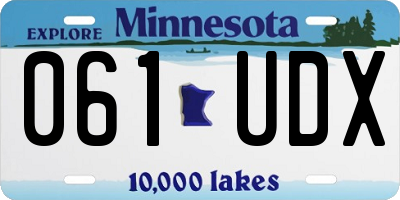 MN license plate 061UDX