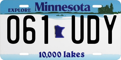 MN license plate 061UDY